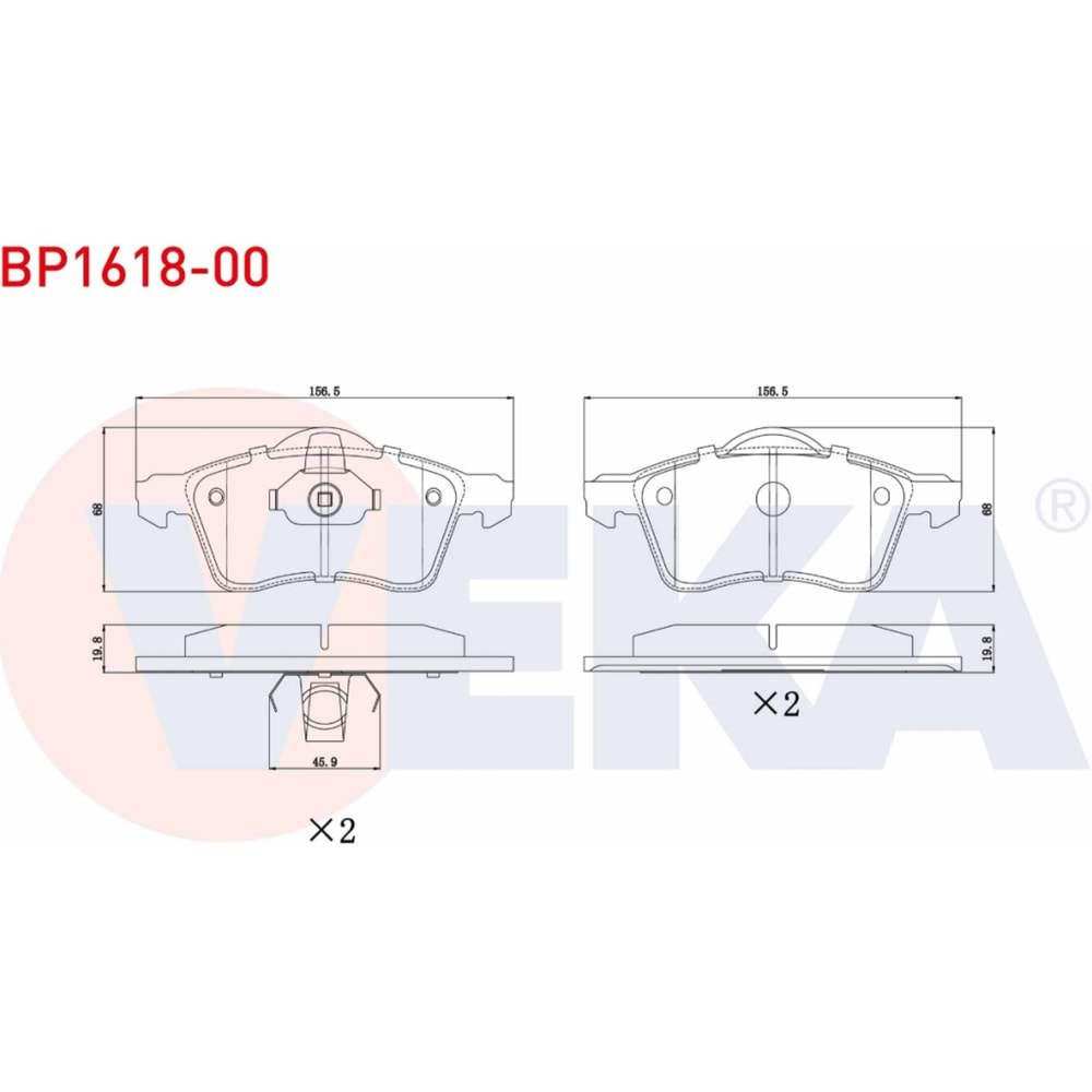 Disk Balata Vw Transporter IV FİŞSİZ Ön - VEKa