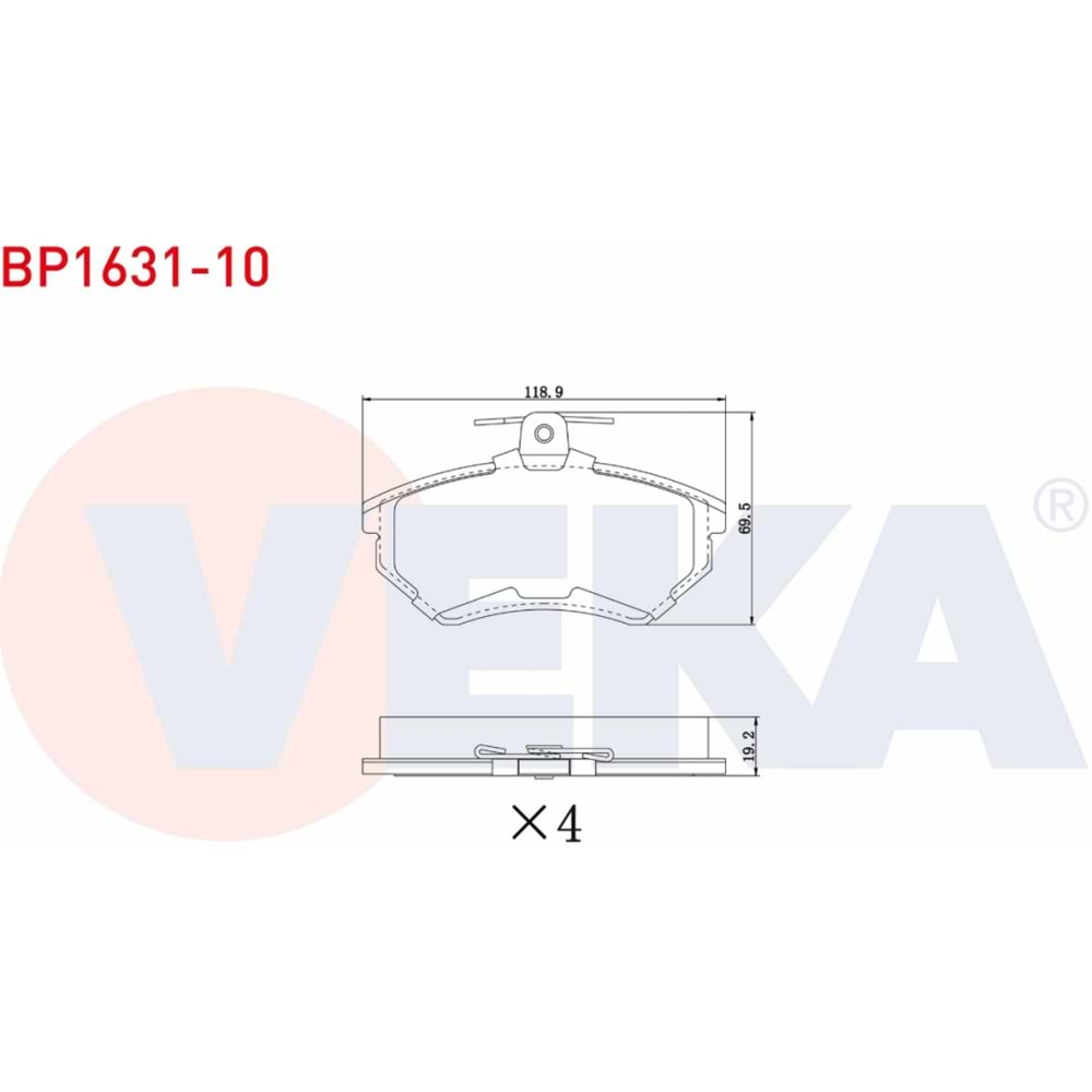 Disk Balata Vw Passat 1.6, 1.9 Ön - VEKa