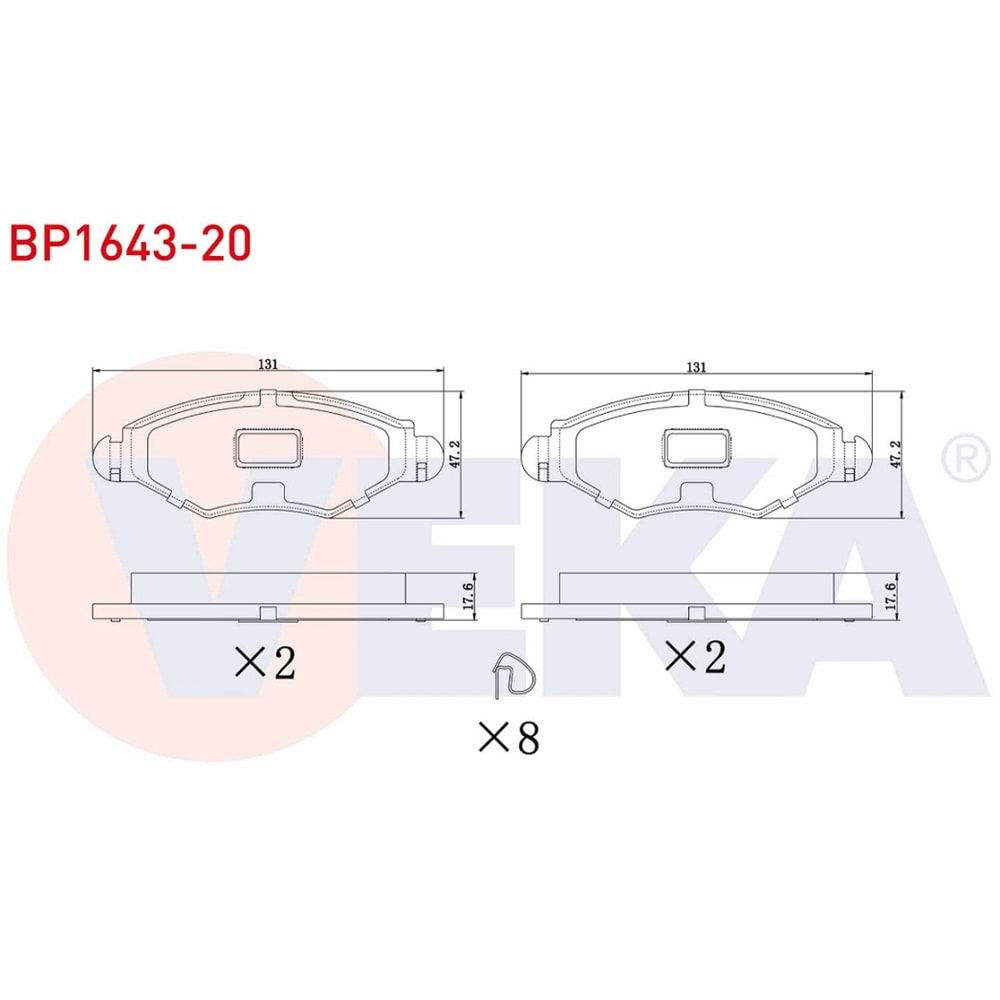 Disk Balata Peugeot 206 Ön - VEKa