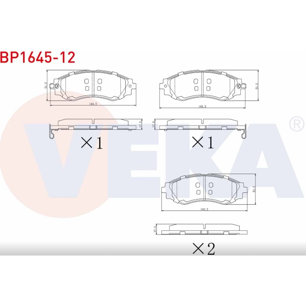 Disk Balata Chevrolet REZZO (U100) 1.6 Ön - VEKa