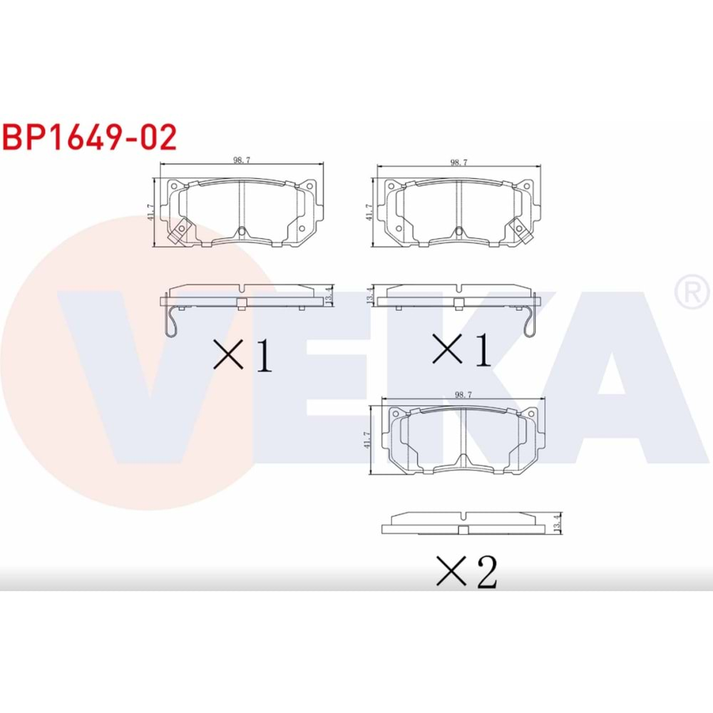 Disk Balata Kia Carens II 1.6 Arka - VEKa