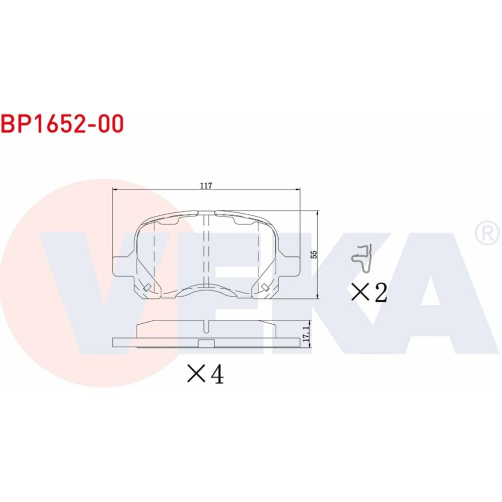 Disk Balata Toyota Corolla 1,4 VVTİ Ön - VEKa