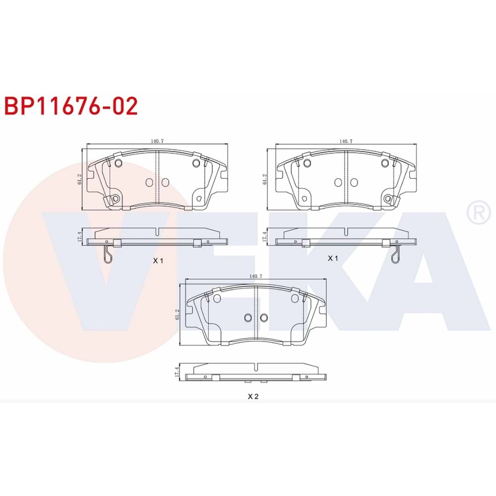 Disk Balata Toyota Avensis T22 Ön - VEKa