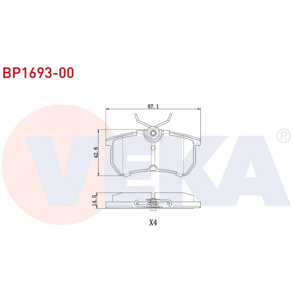 Disk Balata Ford Focus, Fiesta Arka - VEKa