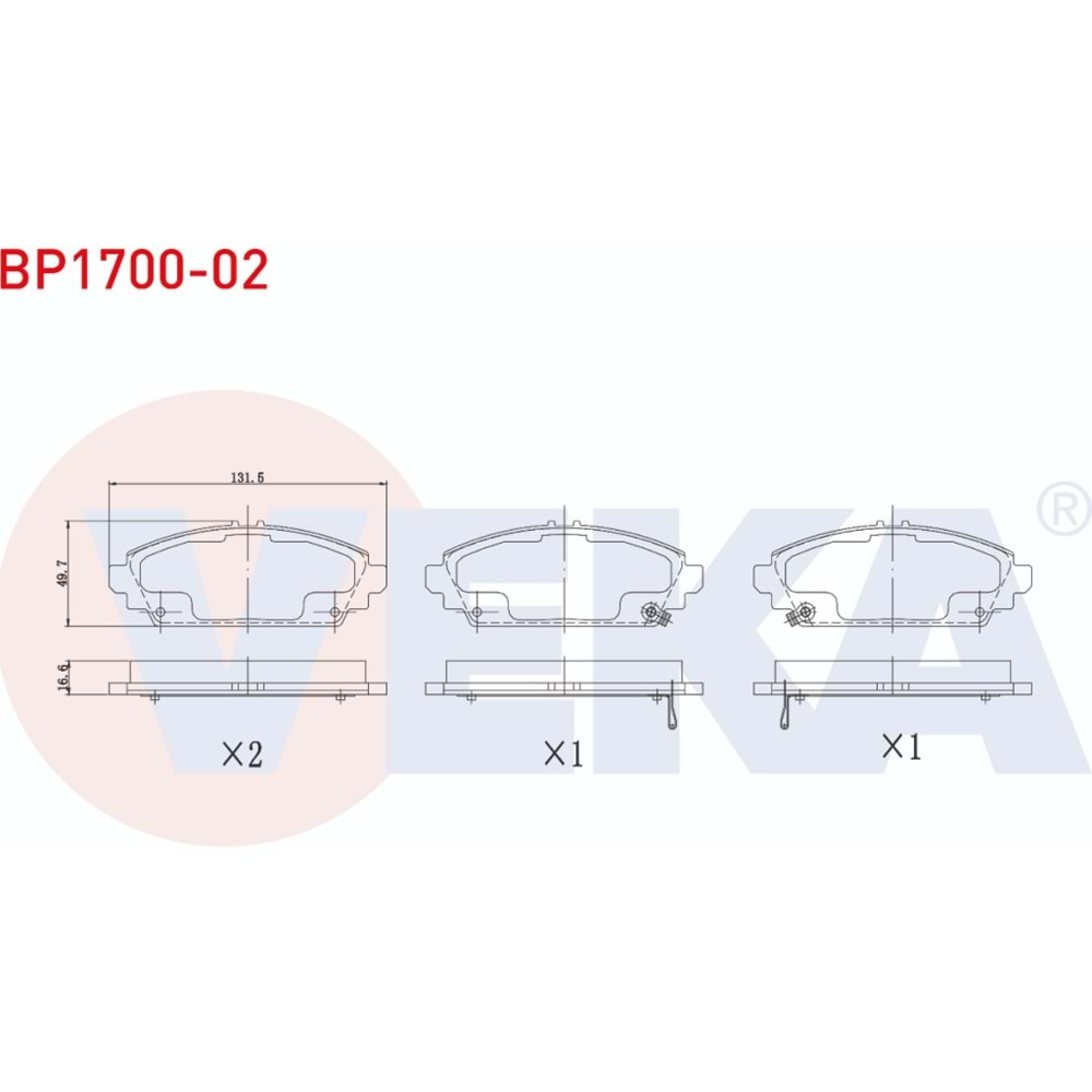 Disk Balata Honda Accord VII Ön - VEKa