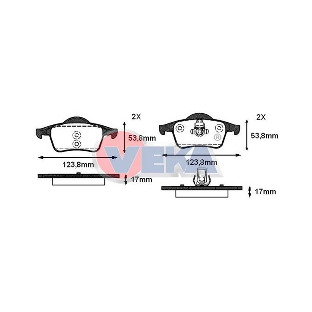 Disk Balata Volvo XC70, V70, S80, S60 Arka - VEKa