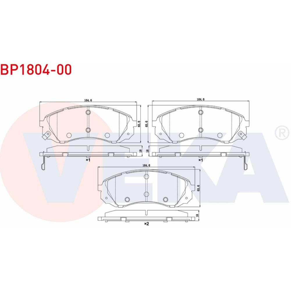 Disk Balata Kia Carnival, Hyundai H-1 Ön - VEKa