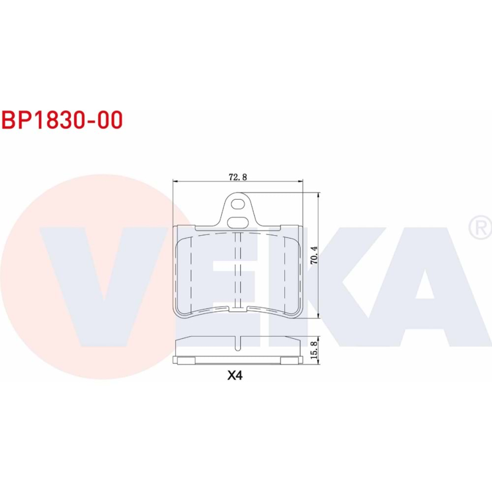 Disk Balata Citroen C5 II Arka - VEKa