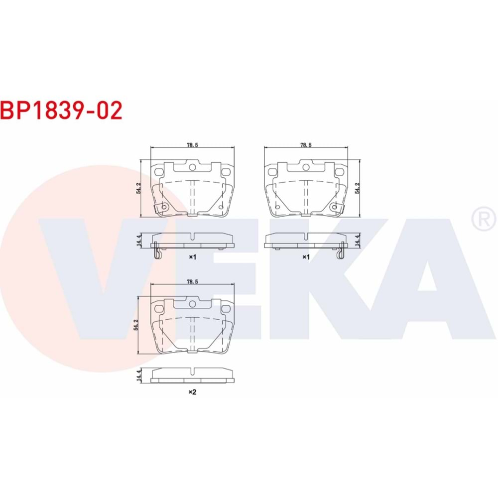 Disk Balata Toyota Rav 4, Chery TIGGO Arka - VEKa