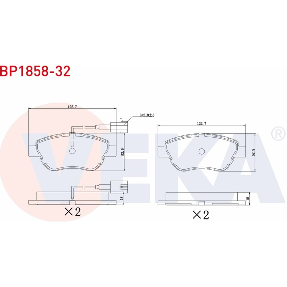 Disk Balata Fiat Linea, Punto, Alfa Romeo, Citroen Nemo, Peugeot Bipper Ön - VEKa *