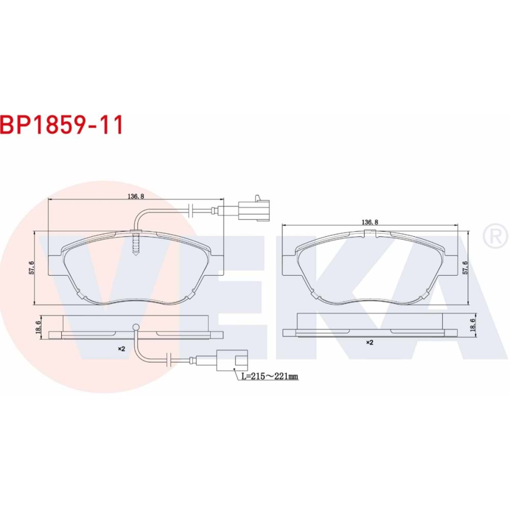 Disk Balata Fiat Punto, Linea, Doblo, Opel Corsa D Ön - VEKa