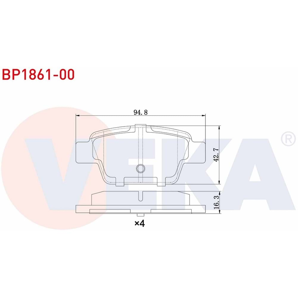 Disk Balata Fiat Stilo, MULTİPLA, Bravo, Linea, Lancia DELTA Arka - VEKa