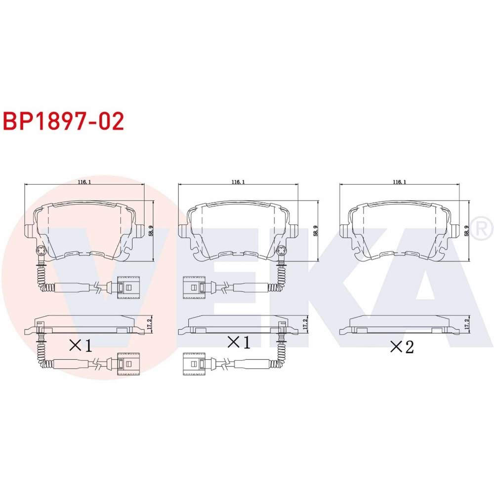 Disk Balata Vw Audi A8, A6, A4 Arka - VEKa