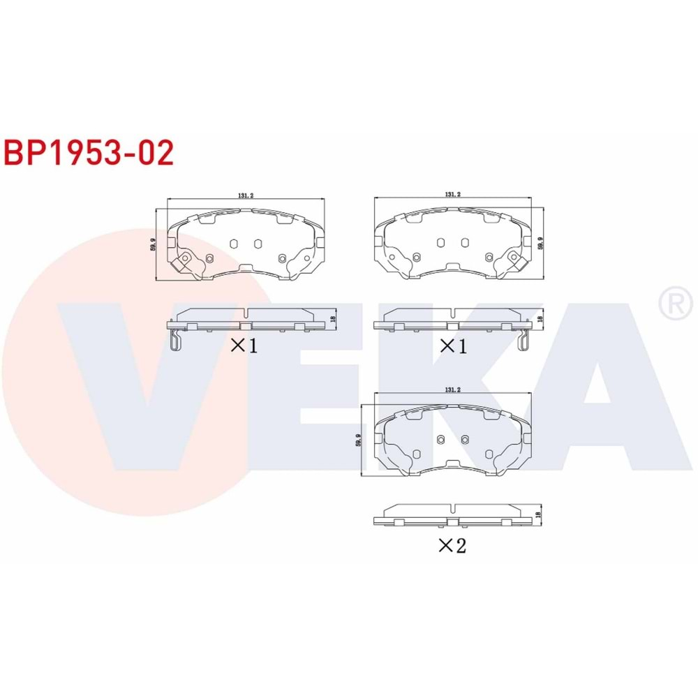 Disk Balata Hyundai Sonata IV, Kia Sportage II Ön - VEKa