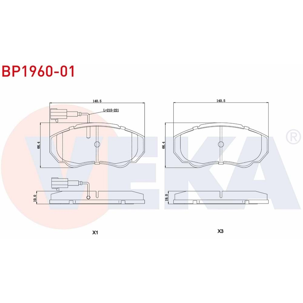 Disk Balata Fiat Ducato 2.3 JTD Ön - VEKa