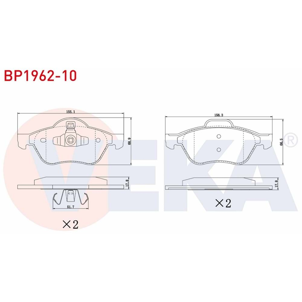 Disk Balata Renault Megane II Ön - VEKa