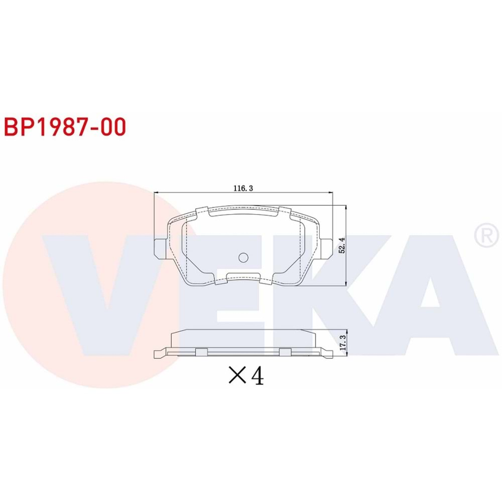 Disk Balata Renault Clio III, Nissan Micra, Dacia, Suzuki Ön - VEKa