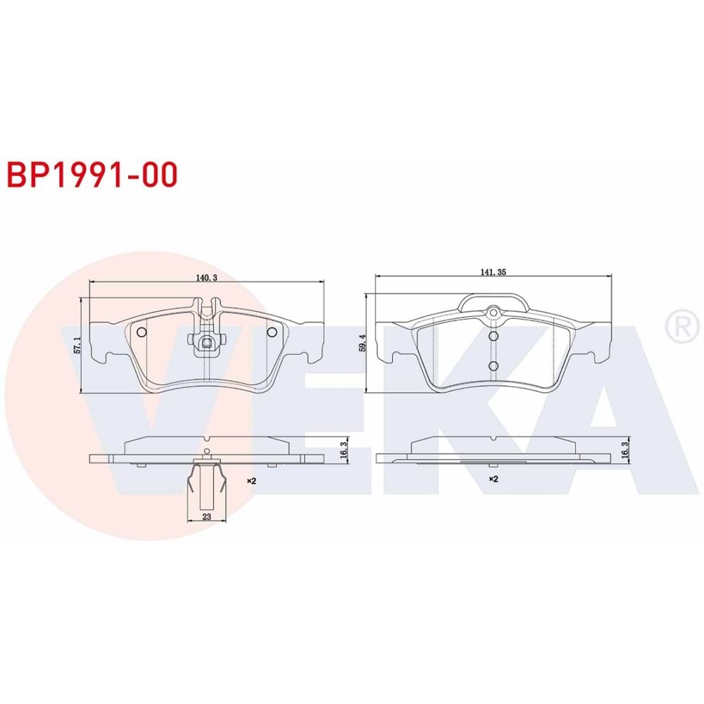 Disk Balata Mercedes E Serisi, S Serisi, SL, CLS Arka - VEKa