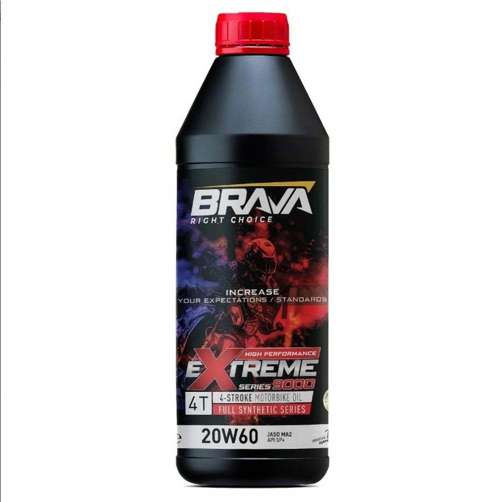 BRAVA EXTREME 9000 4T 20W/60 TAM SENTETİK SP + MOTOR YAĞI (1LT)