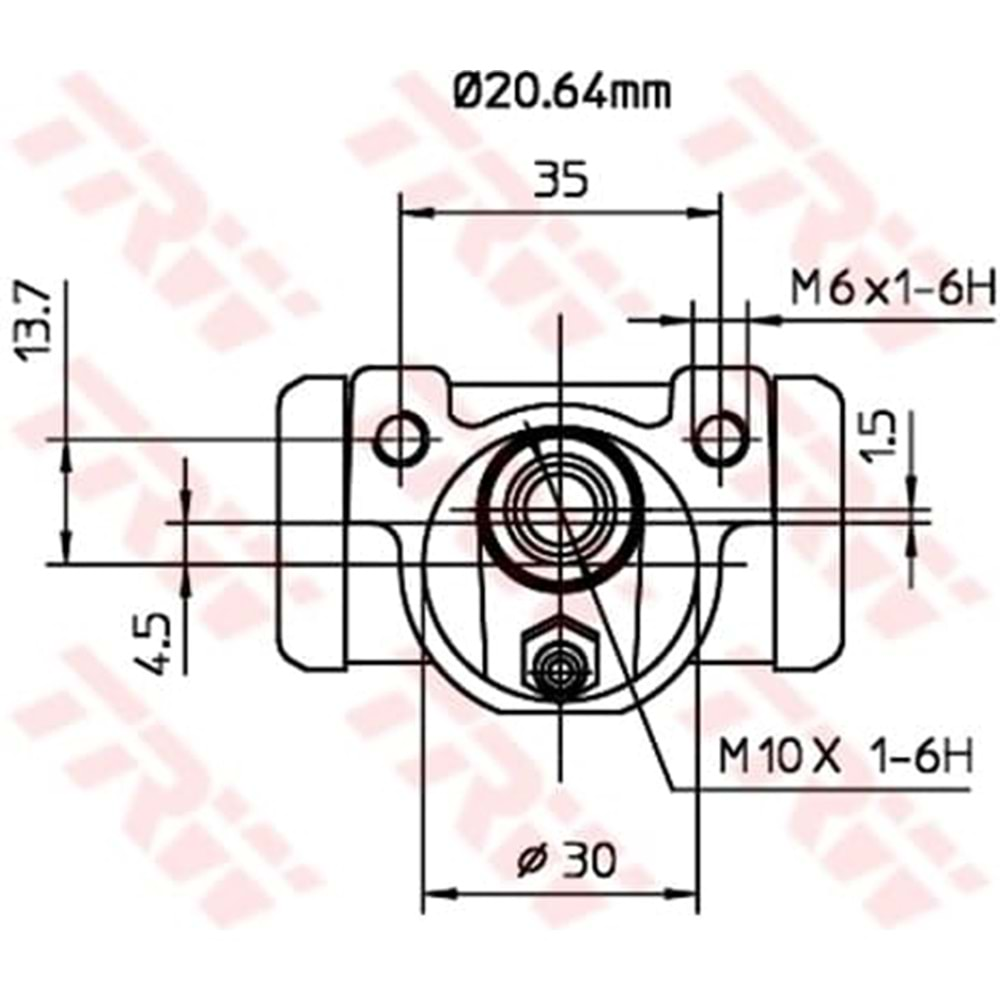 Teker Fren Merkezi Fiat Panda, Punto, Idea Arka (-ABS) - 20 mm