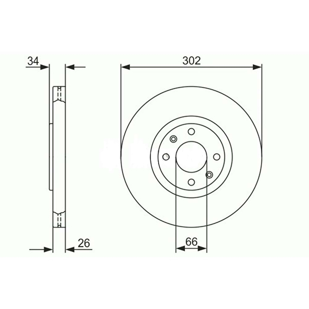 Fren Diski Peugeot 207, 3008 09-15, Citroen C4 Picasso I 07-13 Ön - 302 MM - FeRODO