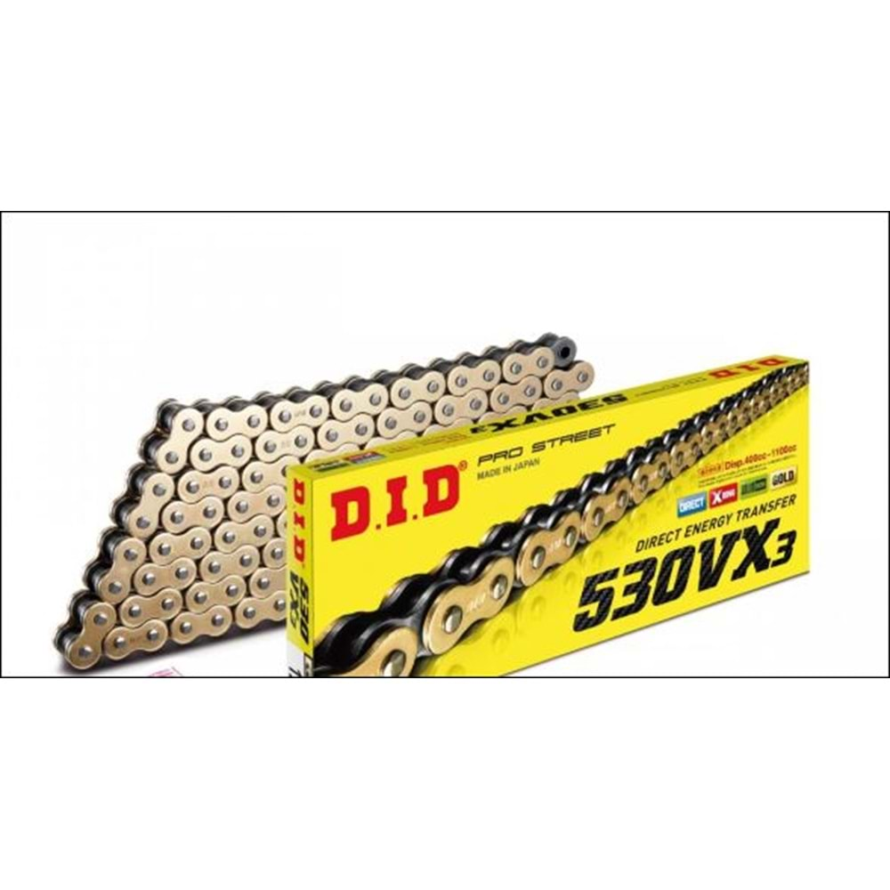 D.I.D 530VX3 GOLD X-RİNG ZİNCİR 120