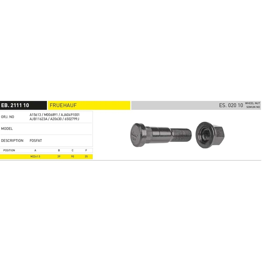 BİJON DORSE FREAUF 90 MM - EKER