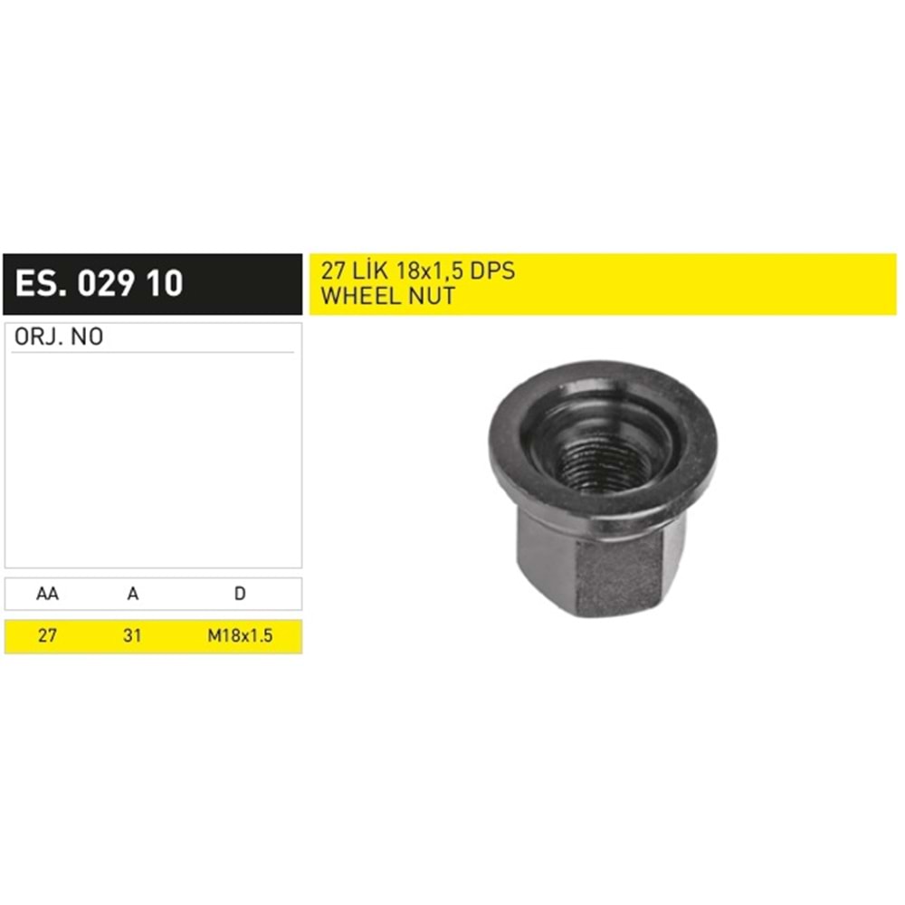 BİJON SOMUNU M18x1,5 DİŞ DÖNER PULLU - EKERSAN