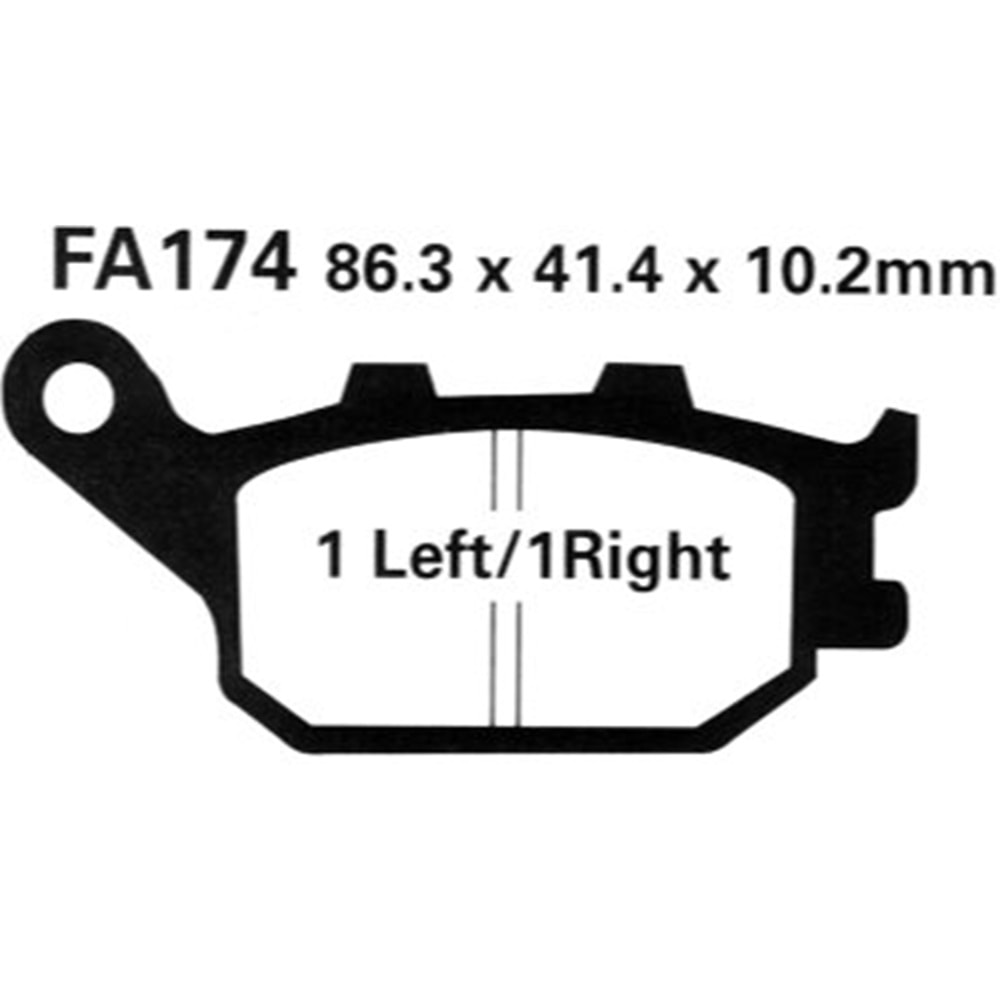 EBC FA174HH SİNTERLİ BALATA ARKA DL650, NC700, CBR600, FZ1, FZ6, FZ8