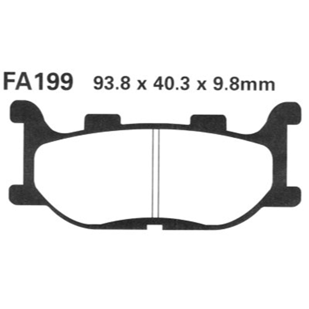 EBC FA199 ORGANİK BALATA ÖN FZ6, MT03, Majesty 400, XJ6 Diversion ABS