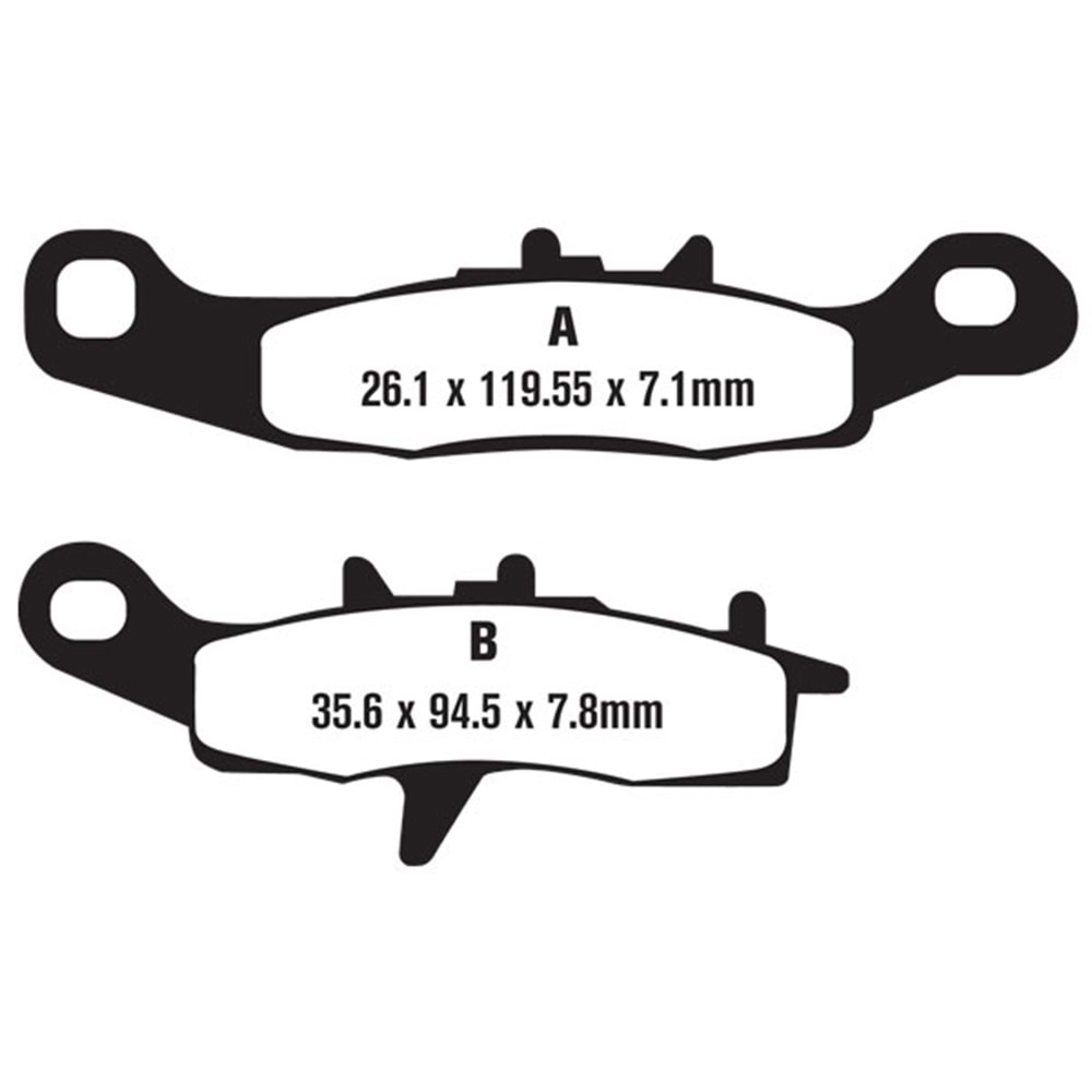 EBC FA258TT KARBON OFFROAD BALATA KAWASAKİ KX 80, KX 85, KL 250, KLX 250, SUZUKİ RM 85, RM 100