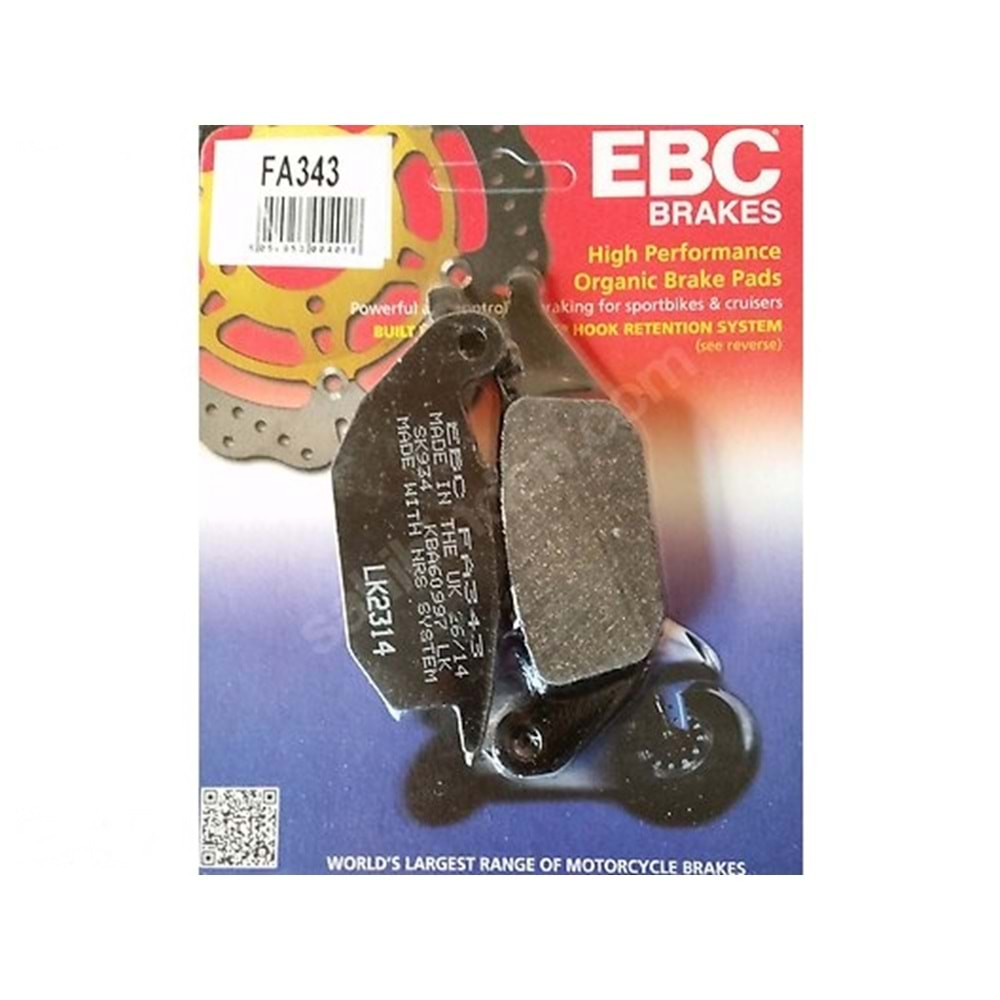 EBC FA343 ORGANİK BALATA TRICITY SCOOTER