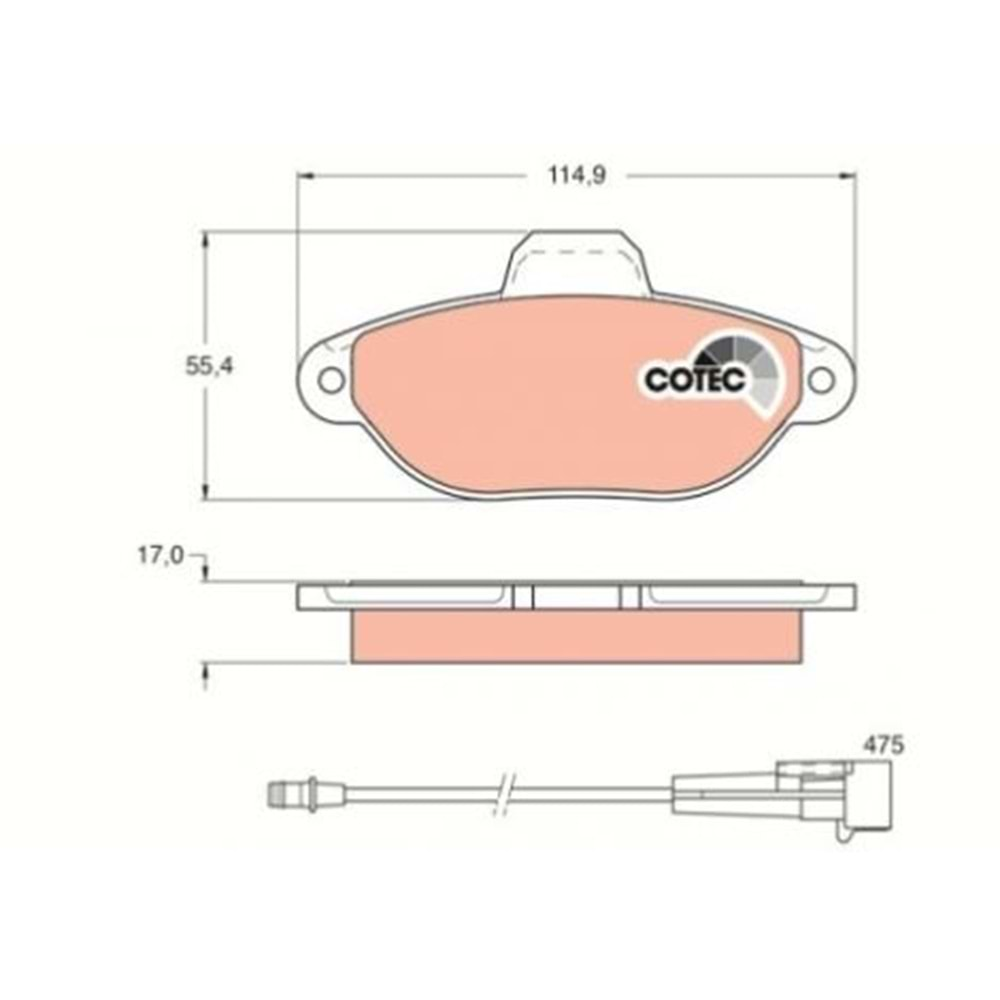 Disk Balata Fiat Panda, Punto, 500 Ön - TRW