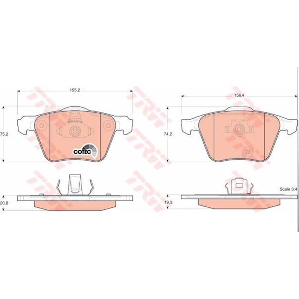 Disk Balata Vw, Audi, Alfa Romeo, Volvo XC90 Ön - TRW