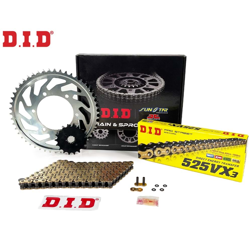 D.I.D Zincir Dişli Seti Yamaha Mt-09 14-20, SP 900CC 14-20