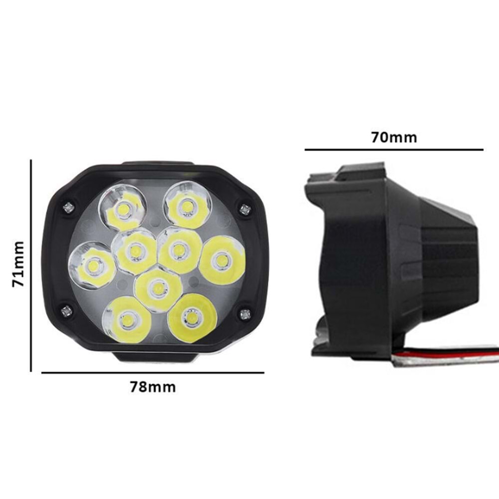 Knmaster Ostwind 18W Motosiklet/ Off Road Led Sis Farı