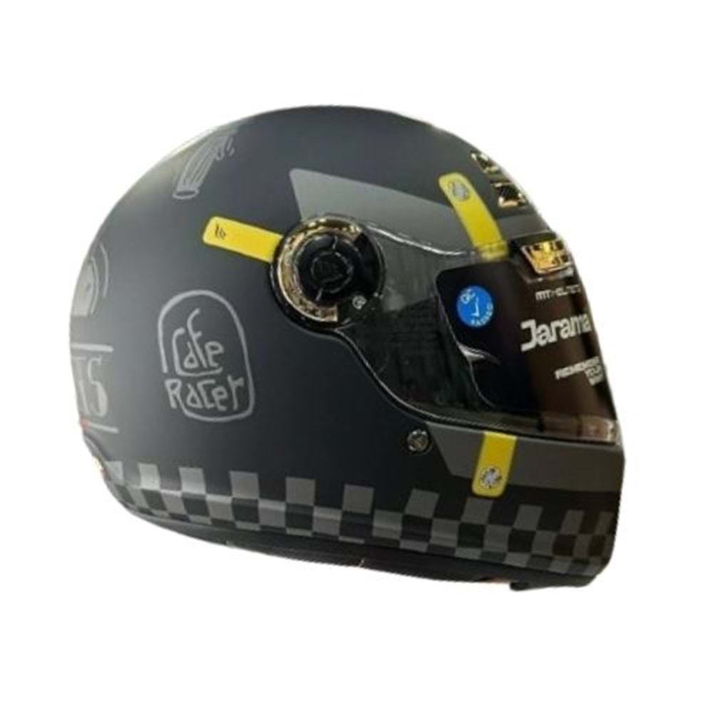Mt Kask Retro Jarama Zone C1 Mat Siyah - Xl Beden