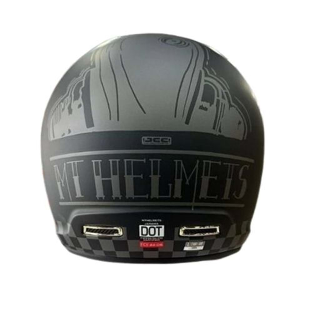 Mt Kask Retro Jarama Zone C1 Mat Siyah - Xl Beden