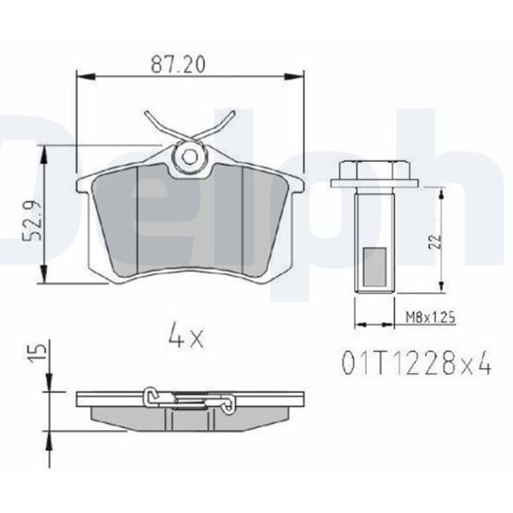 Disk Balata Vw, Audi, Seat, Skoda Renault, Peugeot (İNCE TİP) Arka -