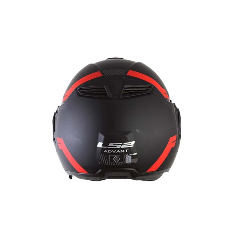 LS2 Advant Bend 180 Derece Açılabilen Motosiklet Kask Siyah-Kırmızı - XL