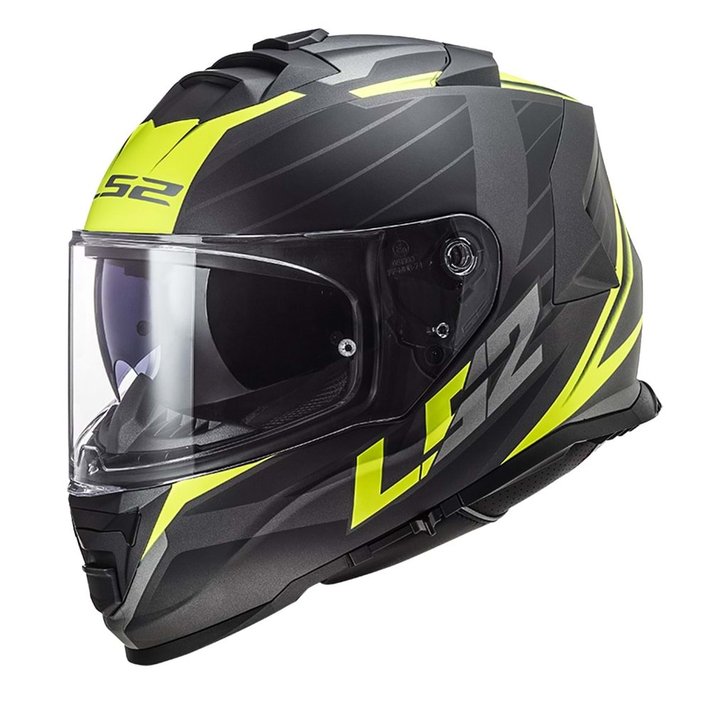 Ls2 Kask Storm 2 Nerve Mat Siyah-Neon Sarı - L Beden