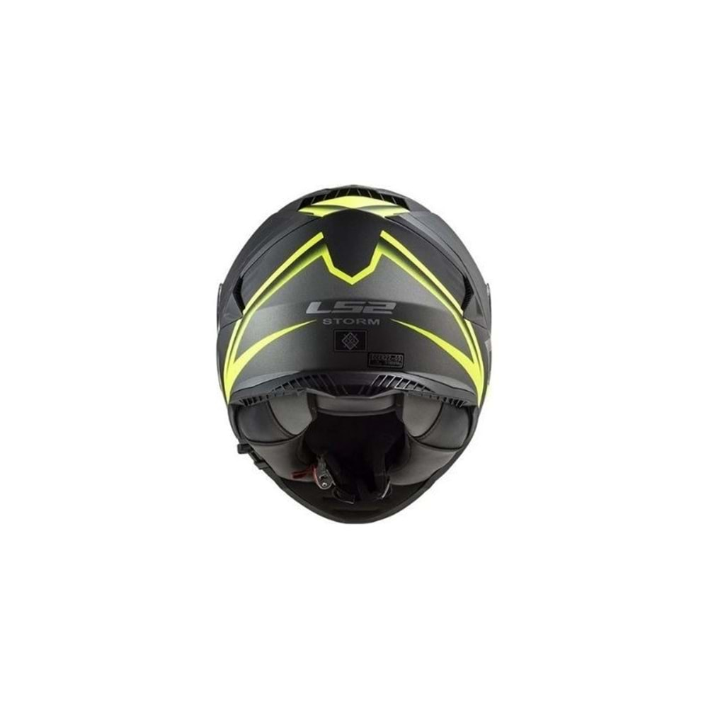 Ls2 Kask Storm 2 Nerve Mat Siyah-Neon Sarı - L Beden