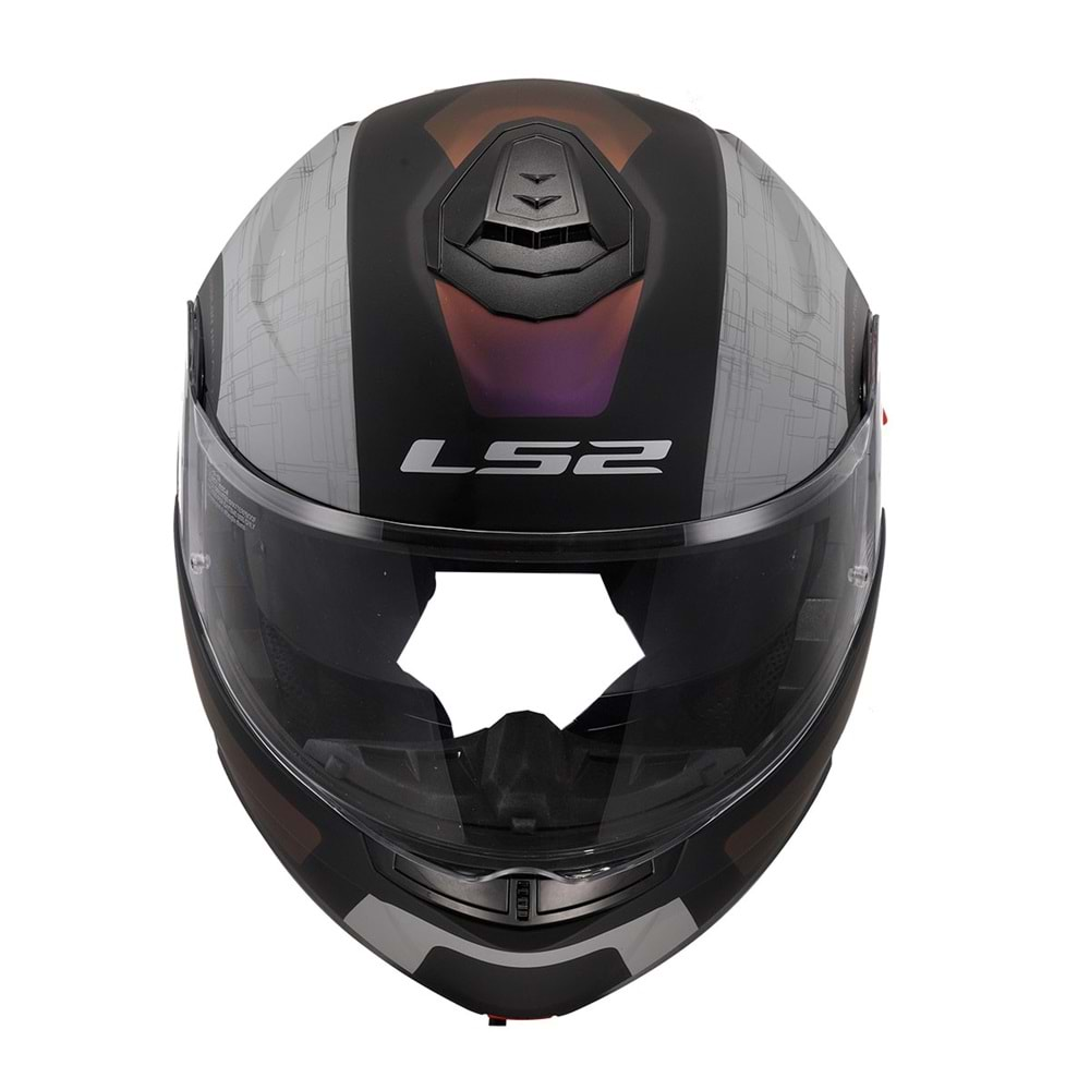 LS2 Strobe 2 Orıon Çene Açılır Motosiklet Kask Siyah - XL