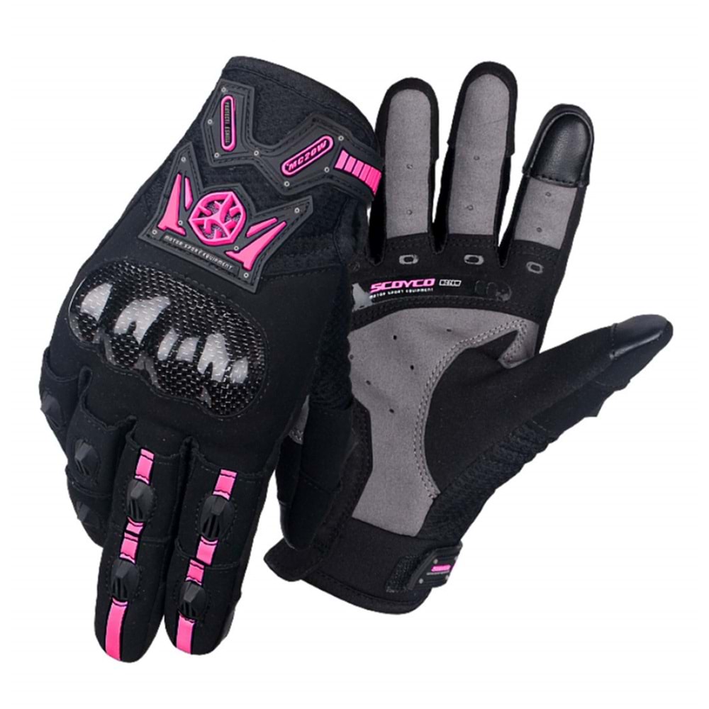 Scoyco Mc44W Motosiklet Eldiveni Kadın Dört Mevsim - PEMBE - L