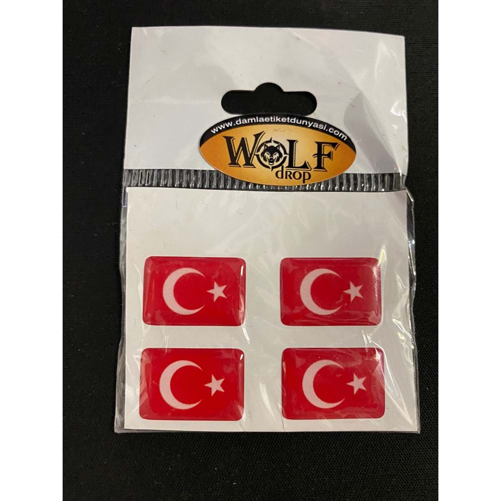 STİCKER 4 LÜ TÜRK BAYRAĞI