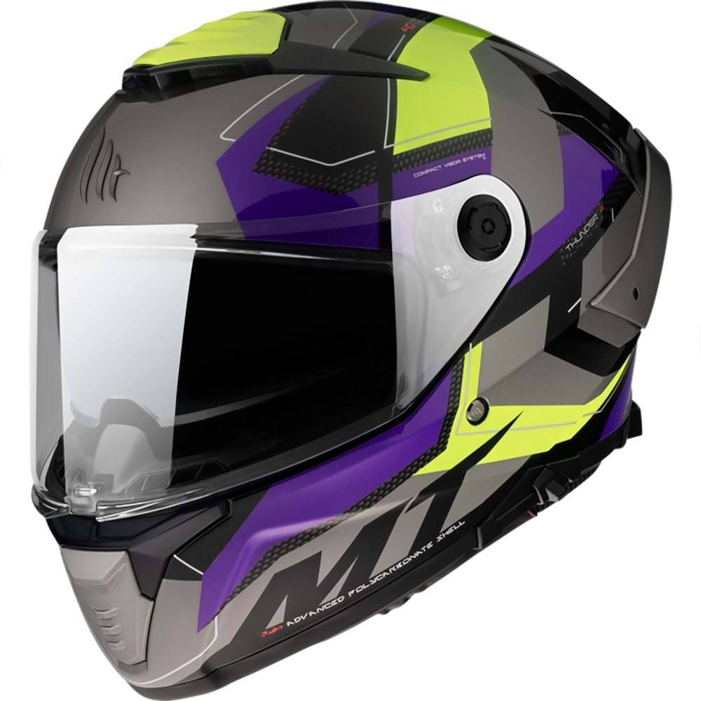 Kask Mt Thunder 4 Sv Valıant B2 Parlak Gri - Xl Beden