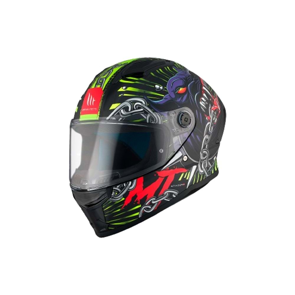 MT Kask Stinger 2 AKIN A3 Motosiklet Kaskı Mat Siyah - XL Beden