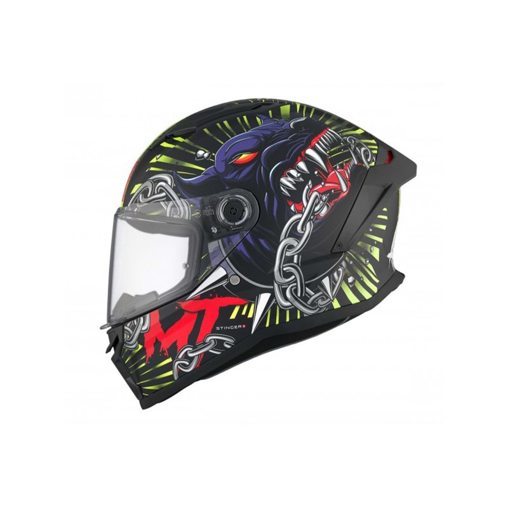 MT Kask Stinger 2 AKIN A3 Motosiklet Kaskı Mat Siyah - XL Beden