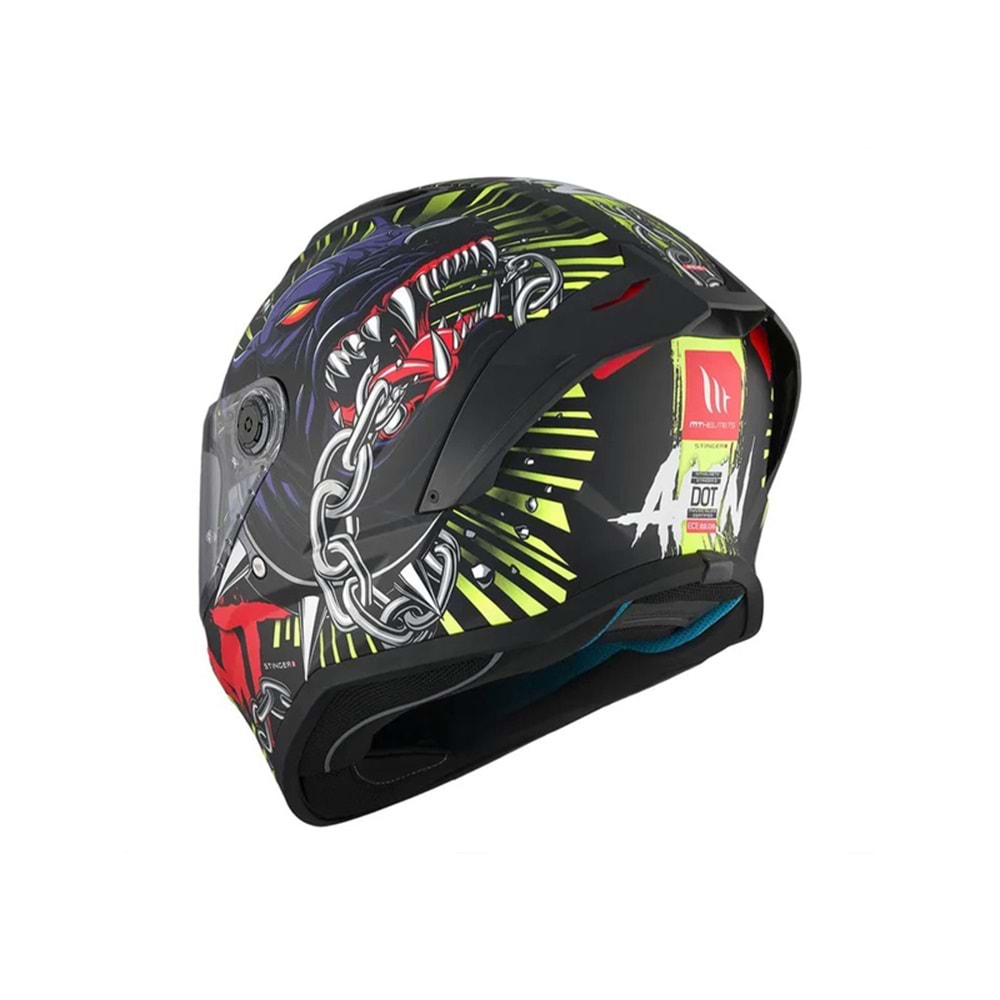 MT Kask Stinger 2 AKIN A3 Motosiklet Kaskı Mat Siyah - XL Beden