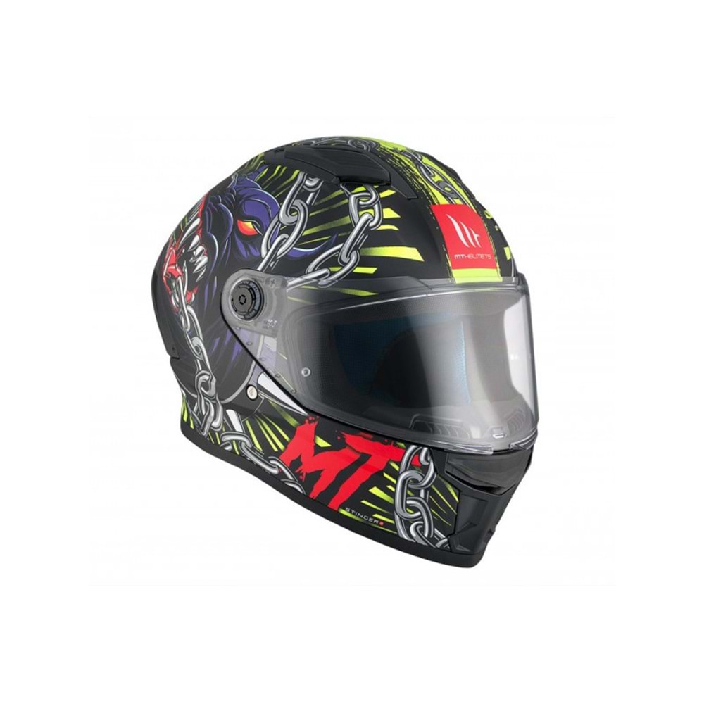 MT Kask Stinger 2 AKIN A3 Motosiklet Kaskı Mat Siyah